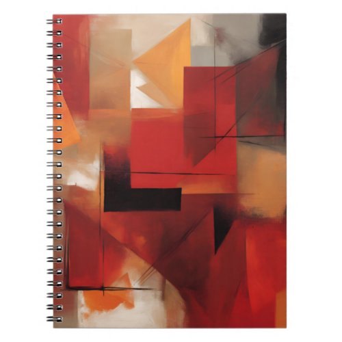 Modern Abstract Shapes Painting Colorful Art Notebook