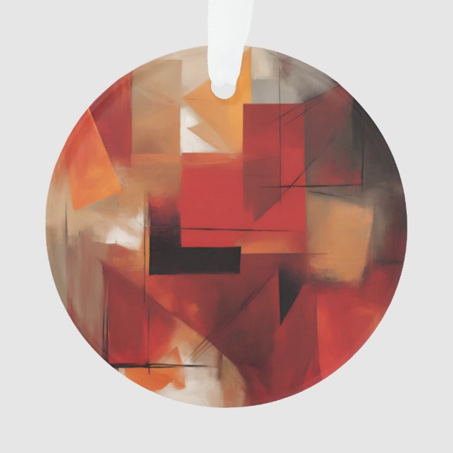Modern Abstract Shapes Painting Colorful Art Ornament (Front)