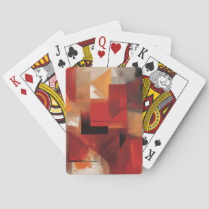 Modern Abstract Shapes Painting Colorful Art Poker Cards