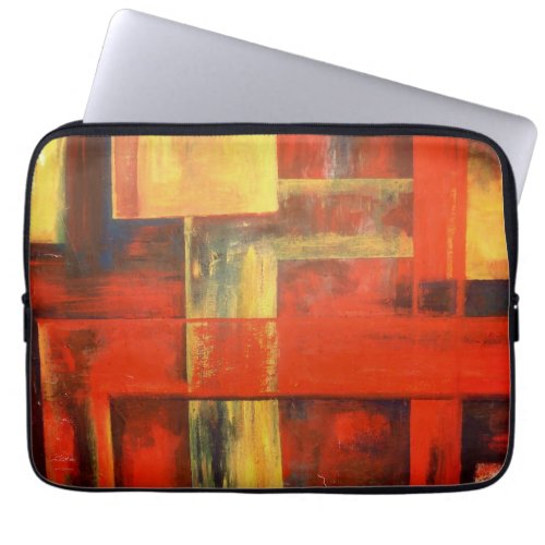 Modern Abstract Shapes Painting  Laptop Sleeve