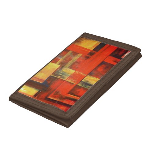 Modern Abstract Shapes Painting  Trifold Wallet