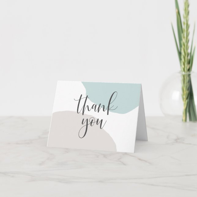 Modern Abstract Shapes Thank You Card (Front)