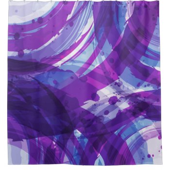 Modern Abstract Shower Curtain by idesigncafe at Zazzle