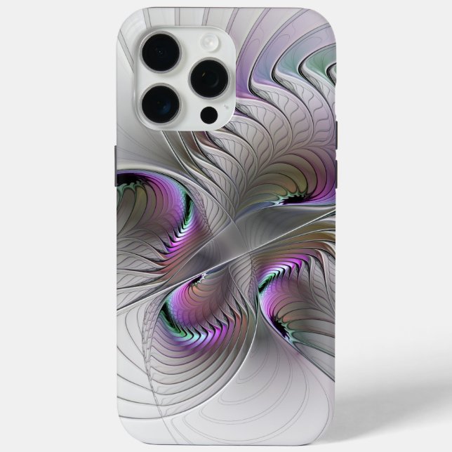 Modern Abstract Shy Fantasy Figure Fractal Art Case-Mate iPhone Case (Back)