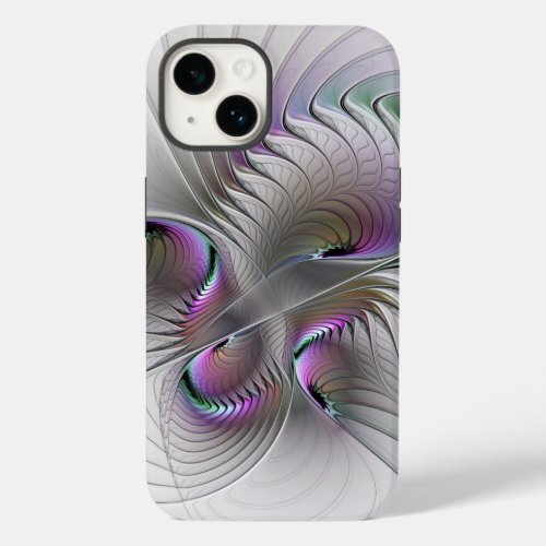 Modern Abstract Shy Fantasy Figure Fractal Art Case_Mate iPhone 14 Case