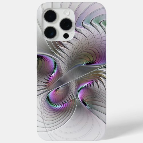 Modern Abstract Shy Fantasy Figure Fractal Art iPhone 15 Pro Max Case