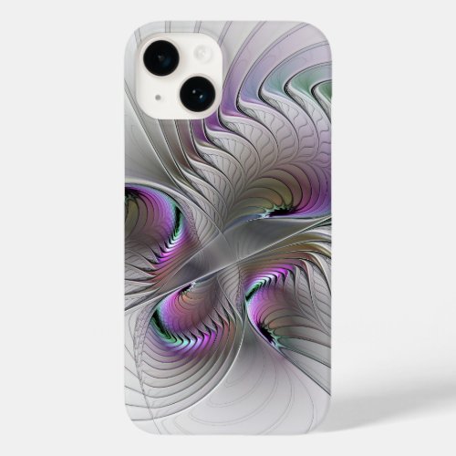 Modern Abstract Shy Fantasy Figure Fractal Art Case_Mate iPhone 14 Case