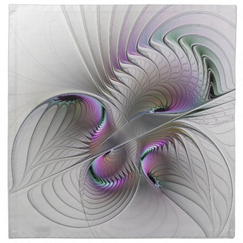 Modern Abstract Shy Fantasy Figure Fractal Art Cloth Napkin