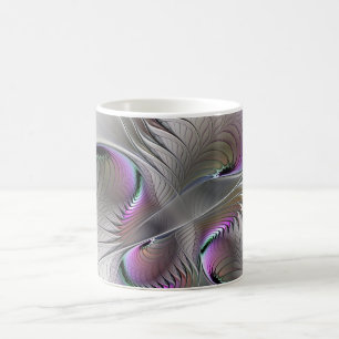 Modern Abstract Shy Fantasy Figure Fractal Art Coffee Mug