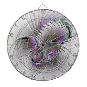 Modern Abstract Shy Fantasy Figure Fractal Art Dart Board