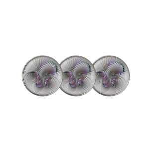 Modern Abstract Shy Fantasy Figure Fractal Art Golf Ball Marker