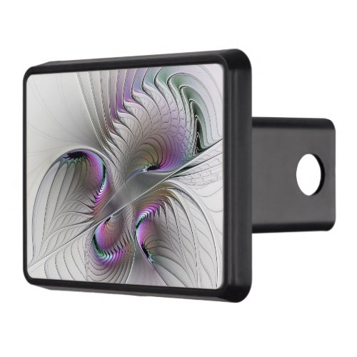 Modern Abstract Shy Fantasy Figure Fractal Art Hitch Cover