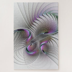 Modern Abstract Shy Fantasy Figure Fractal Art Jigsaw Puzzle