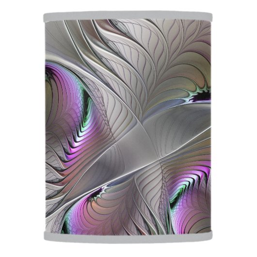 Modern Abstract Shy Fantasy Figure Fractal Art Lamp Shade (Front)
