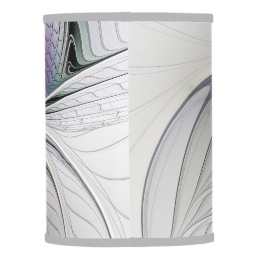 Modern Abstract Shy Fantasy Figure Fractal Art Lamp Shade (Back)