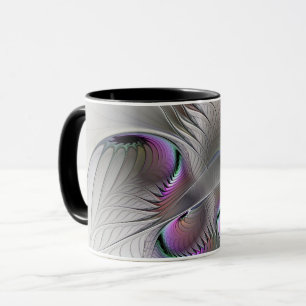 Modern Abstract Shy Fantasy Figure Fractal Art Mug