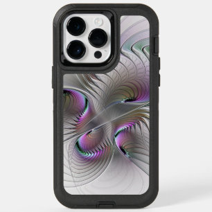 Modern Abstract Shy Fantasy Figure Fractal Art OtterBox iPhone 14 Pro Max Case