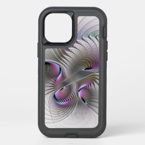 Modern Abstract Shy Fantasy Figure Fractal Art OtterBox Defender iPhone 12 Case