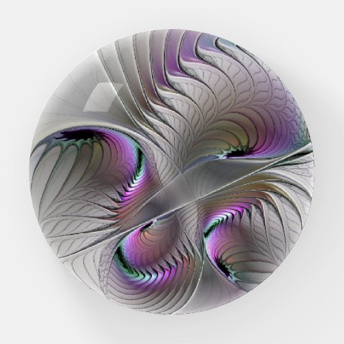 Modern Abstract Shy Fantasy Figure Fractal Art Paperweight