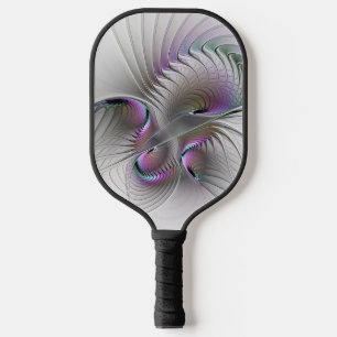 Modern Abstract Shy Fantasy Figure Fractal Art Pickleball Paddle