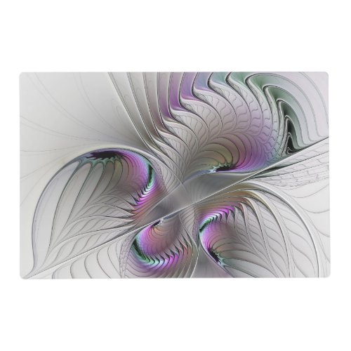 Modern Abstract Shy Fantasy Figure Fractal Art Placemat