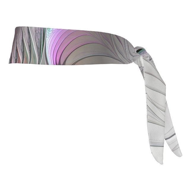 Modern Abstract Shy Fantasy Figure Fractal Art Tie Headband (Rotate 90)
