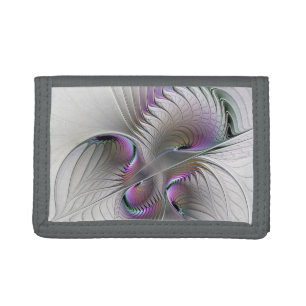 Modern Abstract Shy Fantasy Figure Fractal Art Tri-fold Wallet