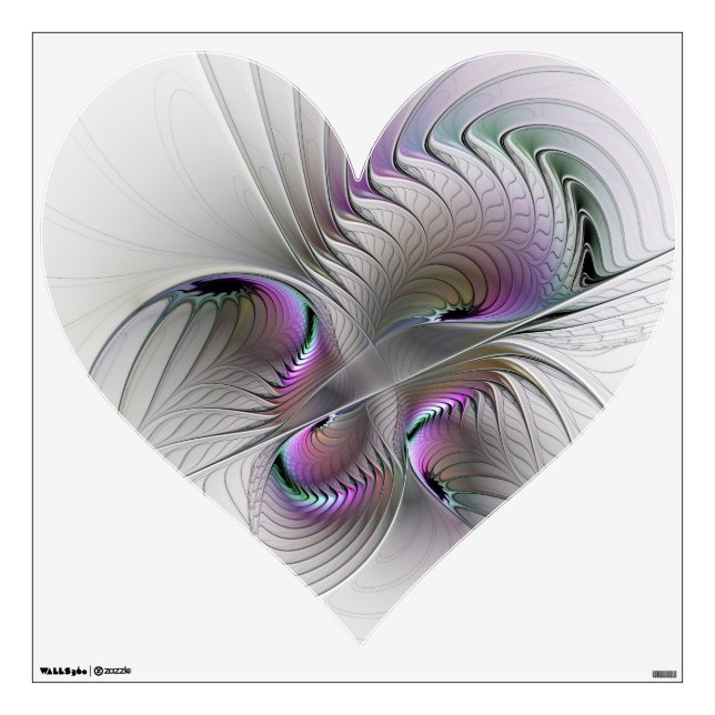 Modern Abstract Shy Fantasy Figure Fractal Art Wall Decal (Front)