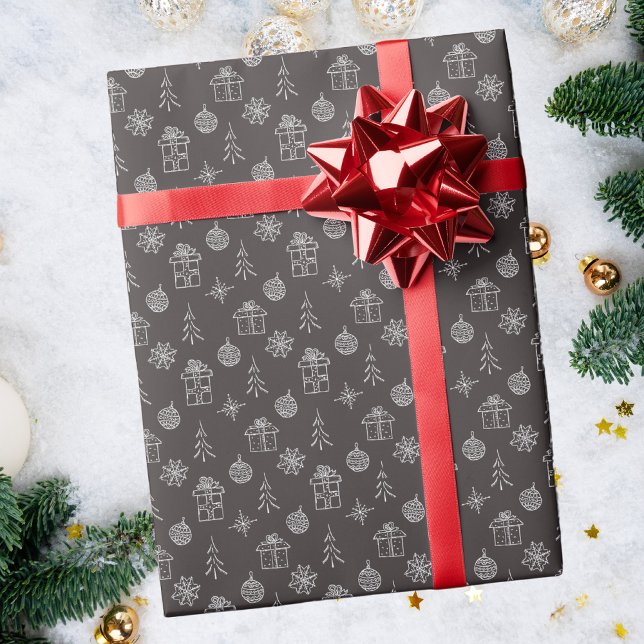 Modern Abstract Simple Christmas Pattern  Wrapping Paper (Creator Uploaded)