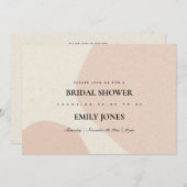 MODERN ABSTRACT SOFT BLUSH BRIDAL SHOWER INVITE (Front/Back)