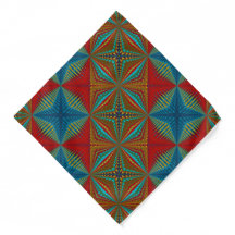 Modern Abstract Southwestern Aztec Teal Red Brown 