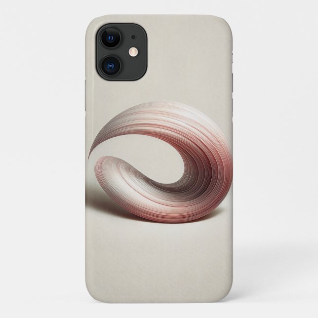 Modern Abstract Spiral Vortex Art - Elegant Rose G Case-Mate iPhone Case (Back)