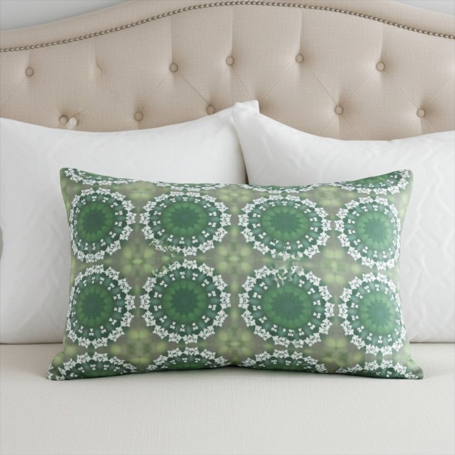 Modern Abstract Spring Green Floral Pattern  Accent Pillow (Creator Uploaded)