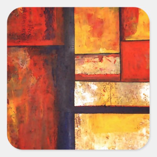 Modern Abstract Square Sticker