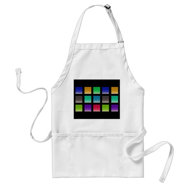 Modern Abstract Squares Pattern Adult Apron (Front)