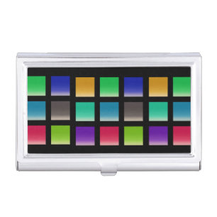Modern Abstract Squares Pattern Business Card Case