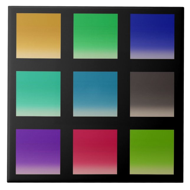 Modern Abstract Squares Pattern Ceramic Tile (Front)