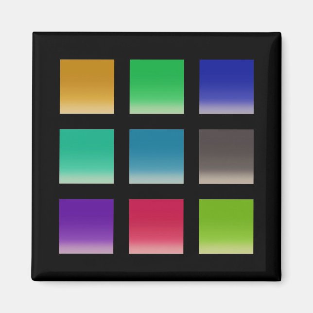 Modern Abstract Squares Pattern Magnet (Front)