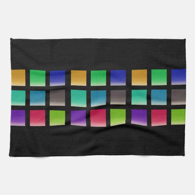 Modern Abstract Squares Pattern Towel (Horizontal)