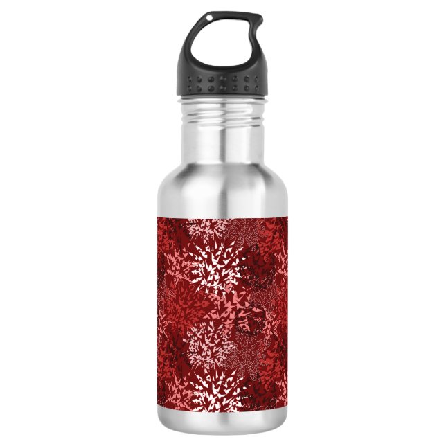 Modern Abstract Stainless Steel Water Bottle (Front)