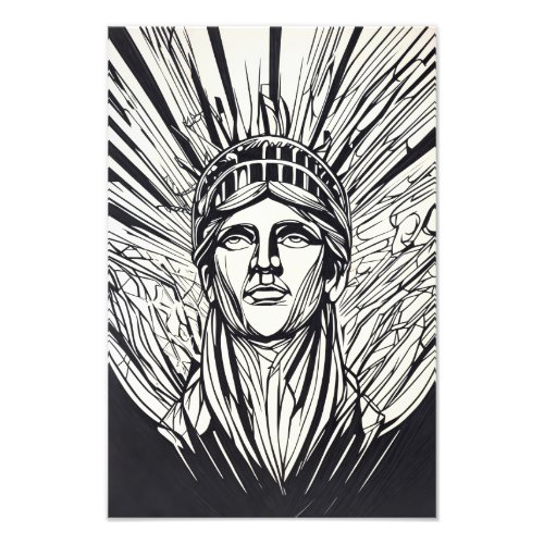 Modern Abstract Statue of Liberty Photo Print