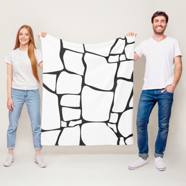 Modern Abstract Stone Pattern Fleece Blanket (In Situ)