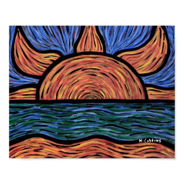 Modern Abstract Sunset Poster Modern Abstract Sunset Poster