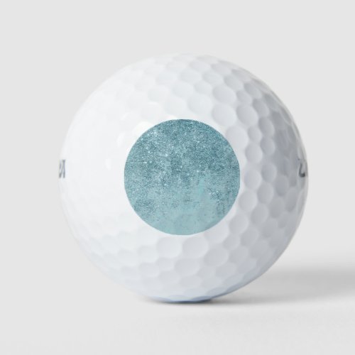 Modern abstract teal glitter blush tones marble golf balls