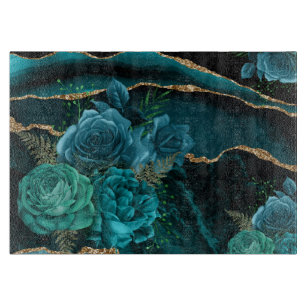 Multicolor 11.5 x 15.75 KESS InHouse Dawid RocRed Roses Floral Abstract Red Abstract Cutting Board 
