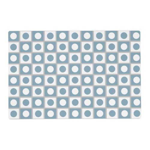 Modern Abstract Teal  White Placemat
