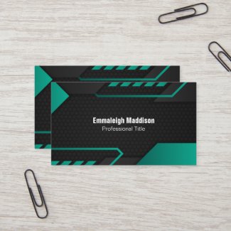 Modern Abstract Tech Design | Black Green
