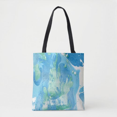 Modern Abstract Template Blue Green White Tote Bag