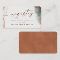 Modern Abstract Terra Cotta Fall Wedding Registry