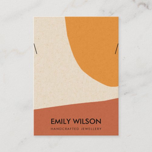 MODERN ABSTRACT TERRACOTTA ART NECKLACE DISPLAY BUSINESS CARD